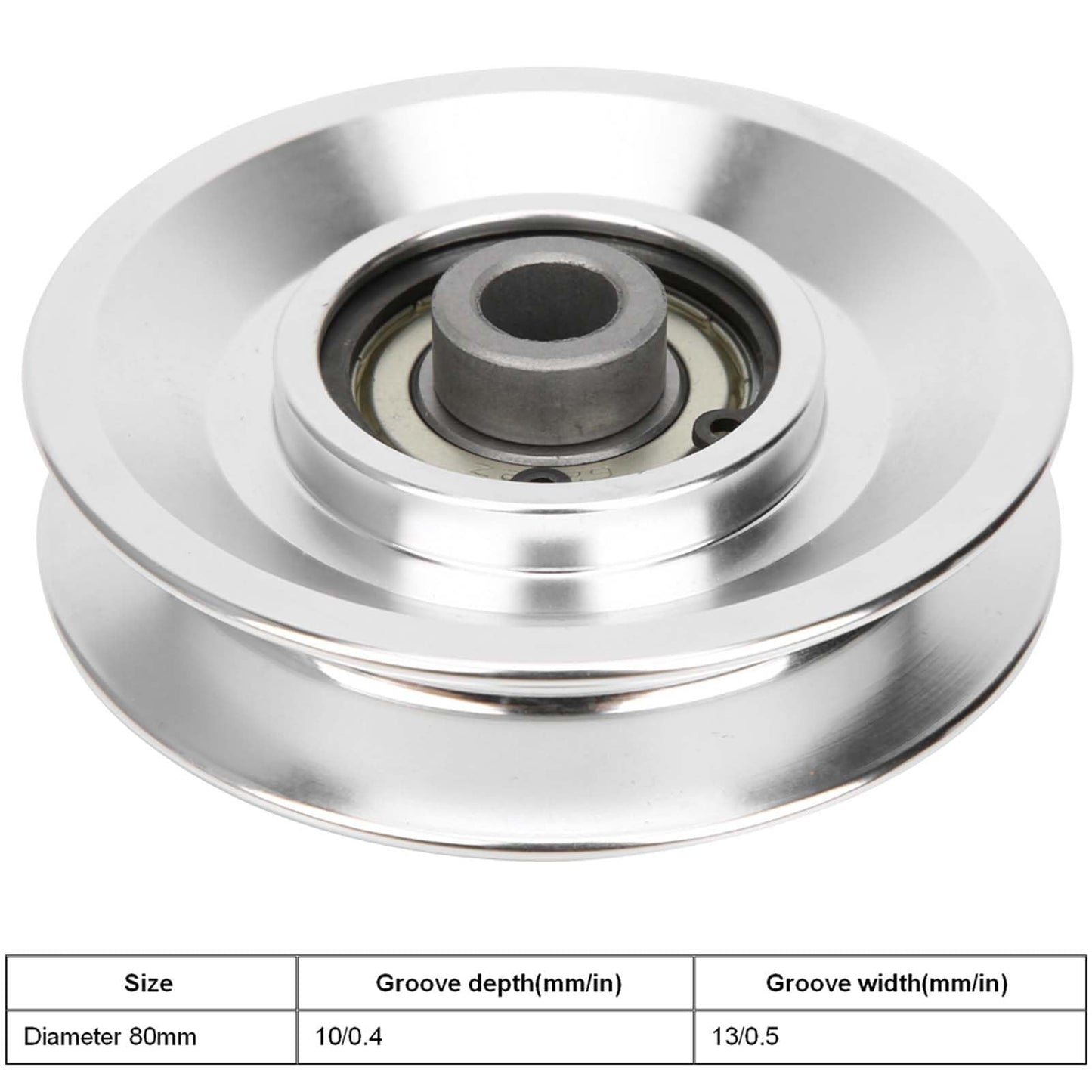 Moofey Aluminum Pulleys, 80mm Diameter Pulley Wheel, Gym Pulley for for Cable Machine Gym Equipment Part Garage Door