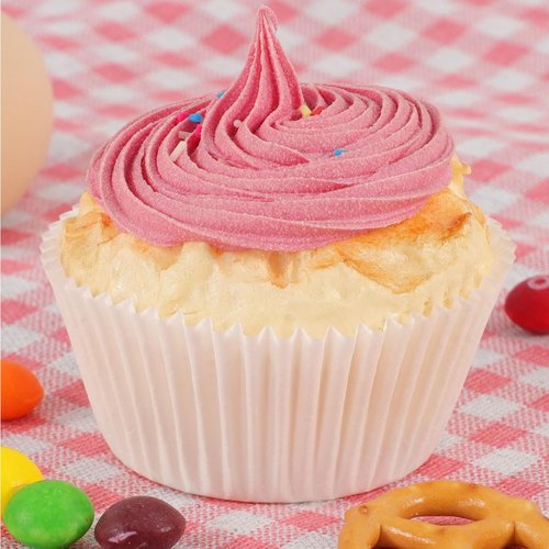 Caperci Standard White Cupcake Liners for Baking 200 Counts - Greaseproof Muffin Baking Cups for Wedding Birthday Party Baby Shower Festivals (White)