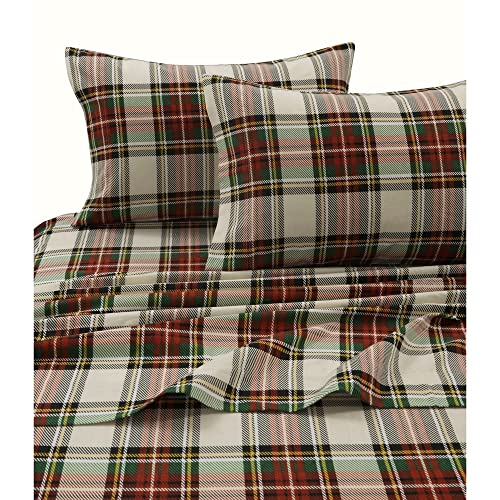 Tribeca Living Twin XL Deep Pocket Flannel Sheet Set, Snowman