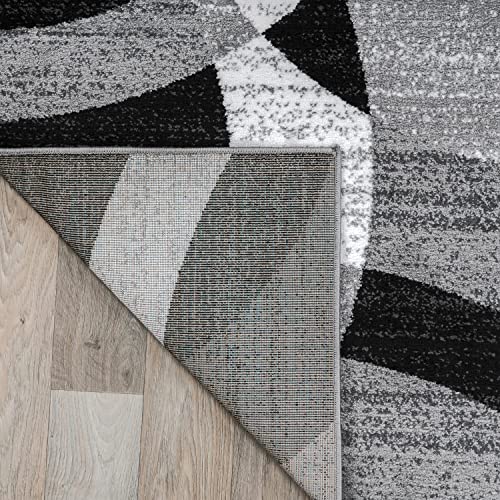 Rugshop 5'3" x 7'3" Gray Overlapping Circles Modern Geometric Area Rug