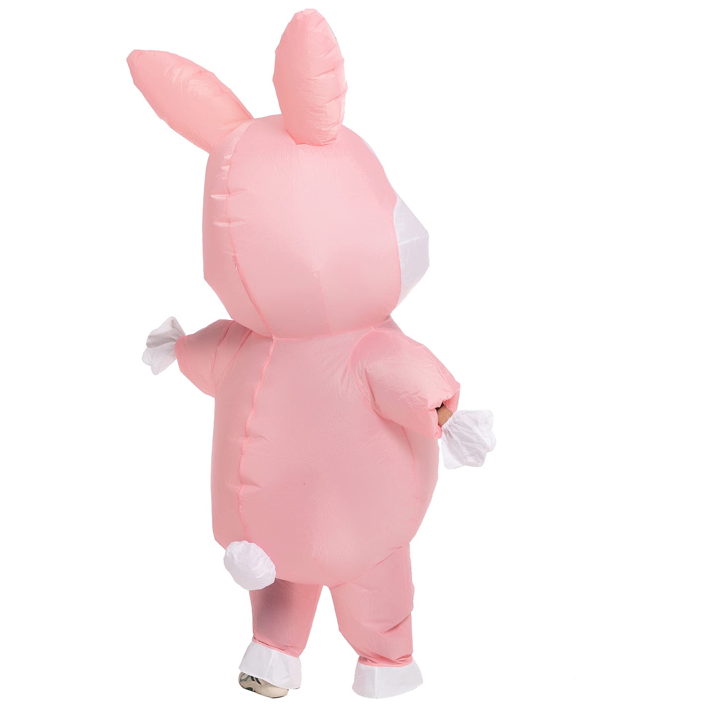 Spooktacular Creations Inflatable Costume Women, Pink Bunny Full Body Blow up Costume, Deluxe Halloween with a pair of Gloves for Adult Halloween Easter Themed Parties
