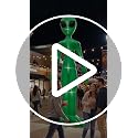 14 Ft Giant Halloween Inflatable Alien Decoration with Built-in LEDs