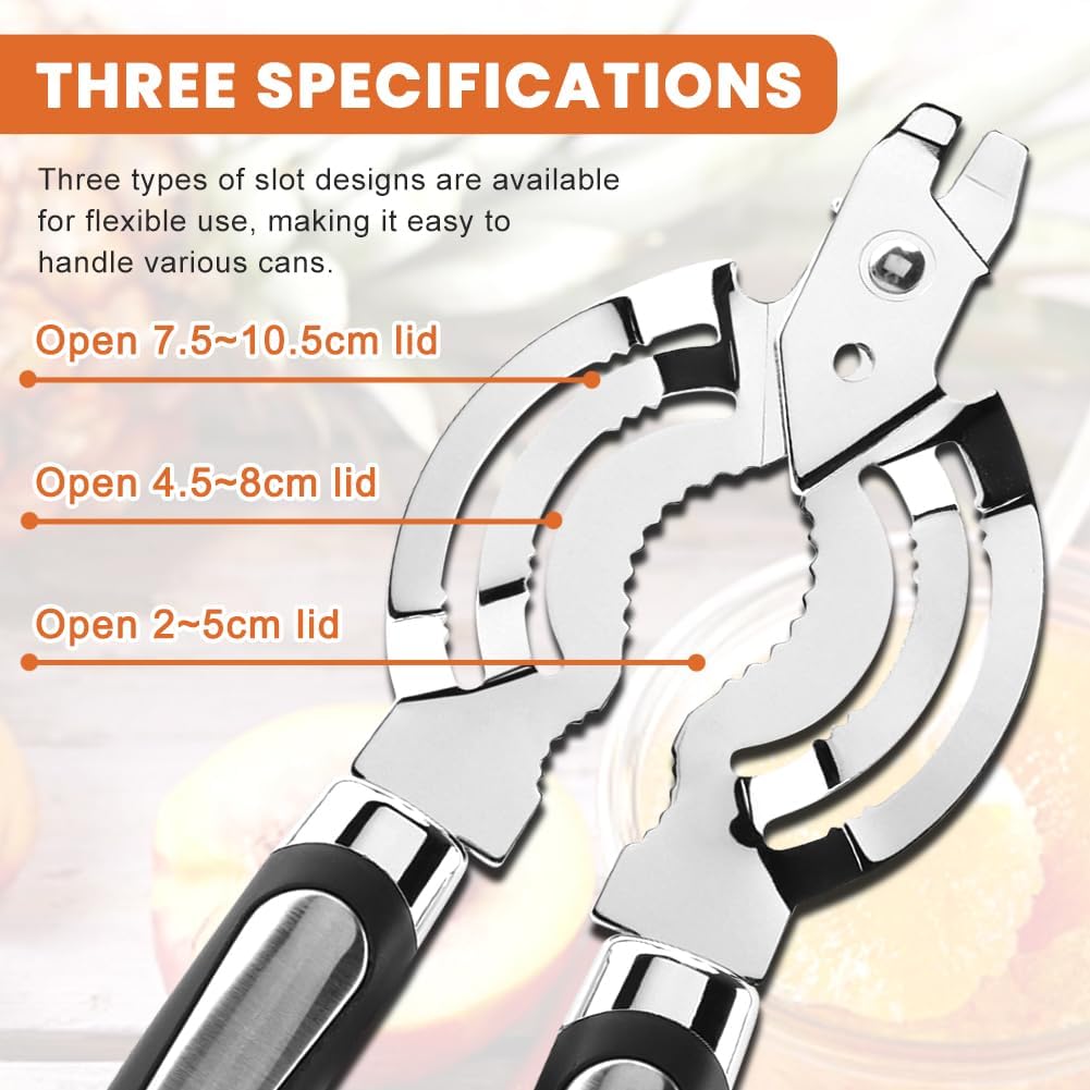 Skiennix Stainless Steel Jar Opener - Adjustable Tool for Weak & Arthritic Hands | Kitchen Essential