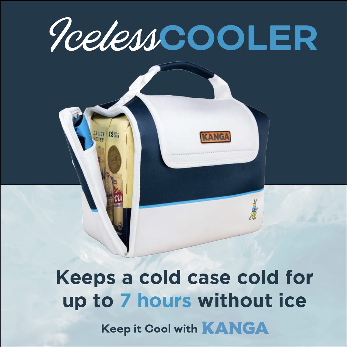 Kanga Insulated Cooler Bag - Soft Cooler Bag - Can Beer and Seltzer Drink Cooler - Insulated and Durability Tested - Kanga Kase Mate - 12 Pack Cooler - Neptune