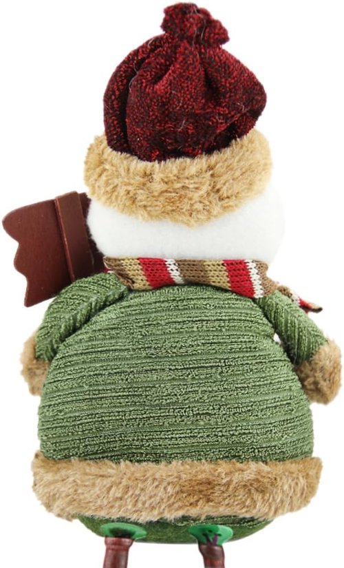 BXT Plush Shelf Sitter | Cute Christmas Snowman & Santa Claus Holiday Decor for Home