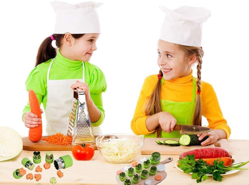 LetGoShop Cookie Cutter Set - 12 Fun Shapes with Safety Handle & Cartoon Food Forks for Kids Lunch