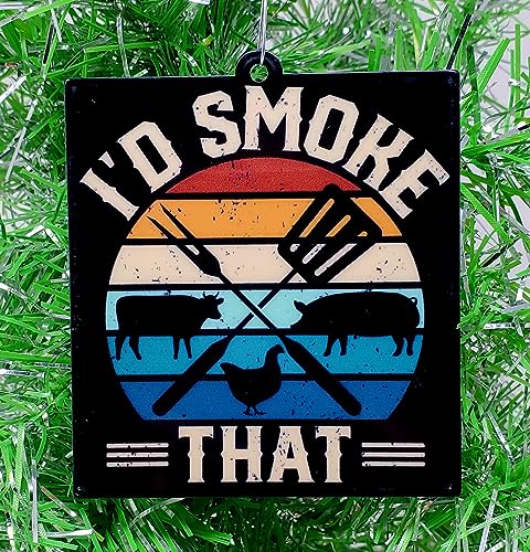 BBQ Themed Christmas Ornament - Funny Grill Master Holiday Decor