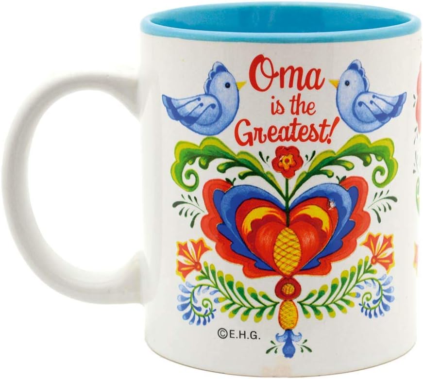 12 oz. Ceramic Coffee Mug - 'Oma is the Greatest' Multicolor Gift for German & Dutch Grandmas