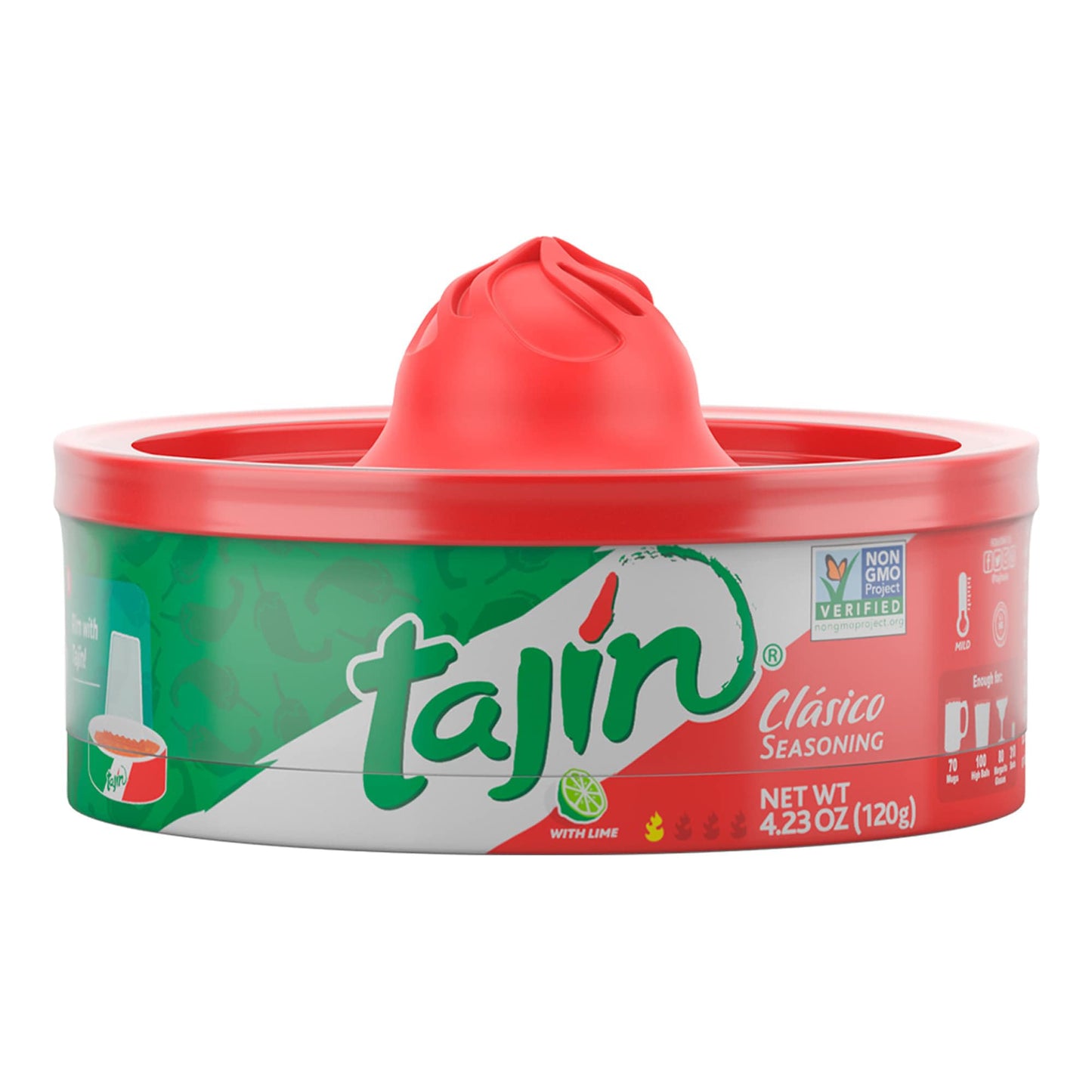 Tajin Clásico Rimmer, Mexican Chili Lime Spice Blend for Margaritas, Micheladas, Cheladas, Palomas, Bloody Marys, Beer, and Cocktails, Zesty Flavor Enhancer, 4.23 oz (Pack of 1)