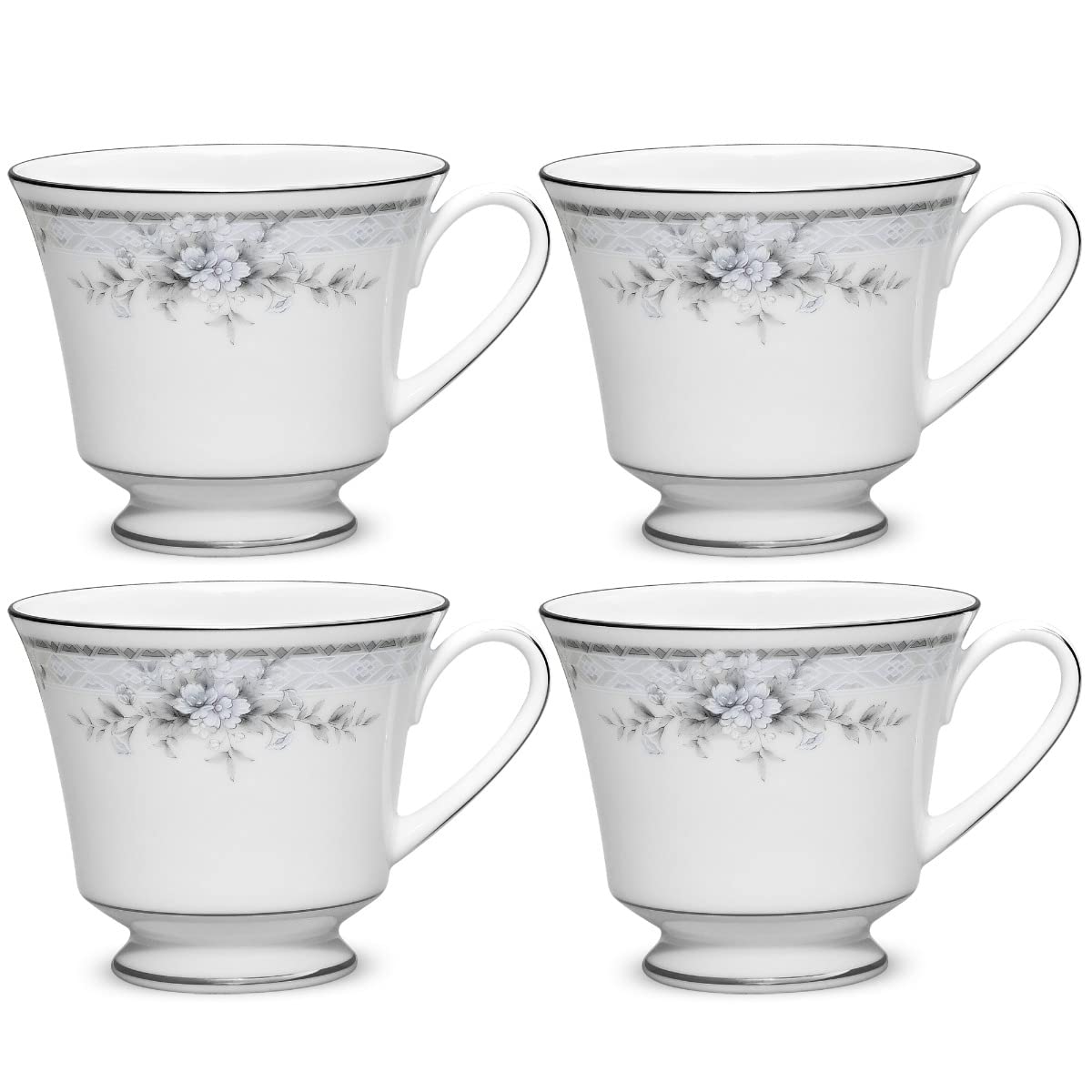 Noritake Sweet Leilani Set of 4 Teacups, 8 oz.