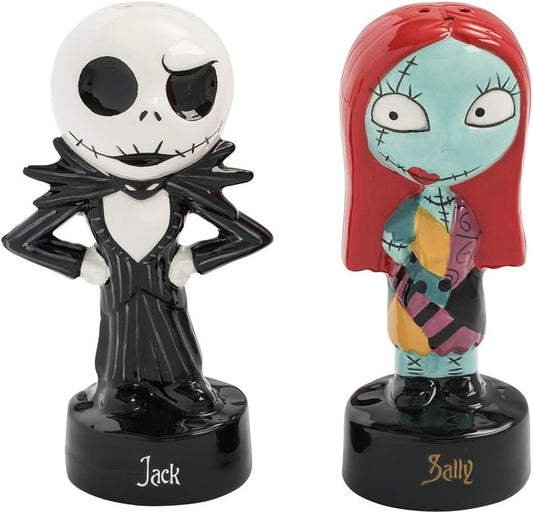 Jack and Sally Salt and Pepper Shakers Set | Nightmare Before Christmas Collectible