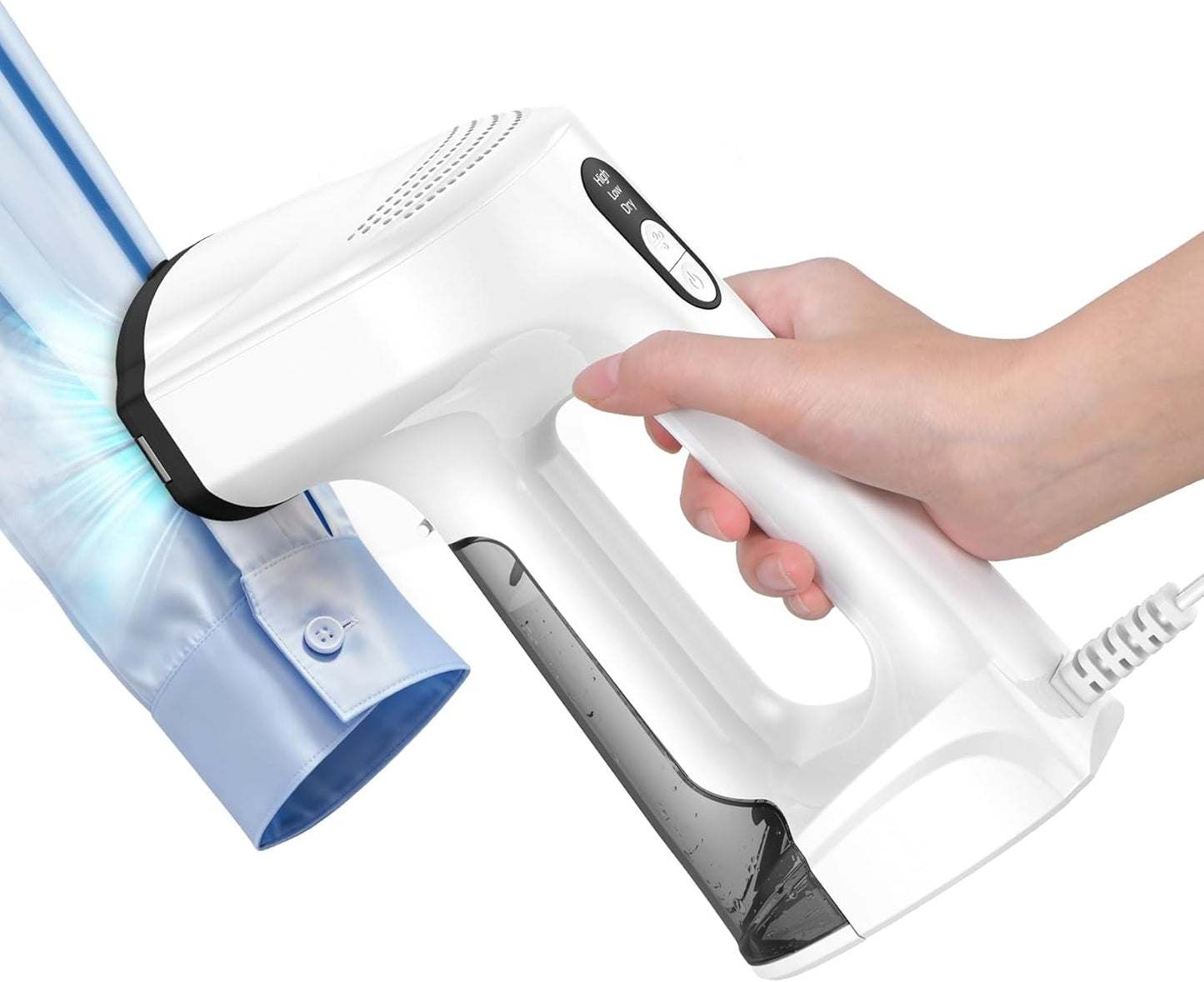 Sweepulire Handheld Clothes Steamer - 3500Pa Suction, 3 Modes, LED Display | Portable 2-in-1 Ironing & Steaming, 160ml Tank