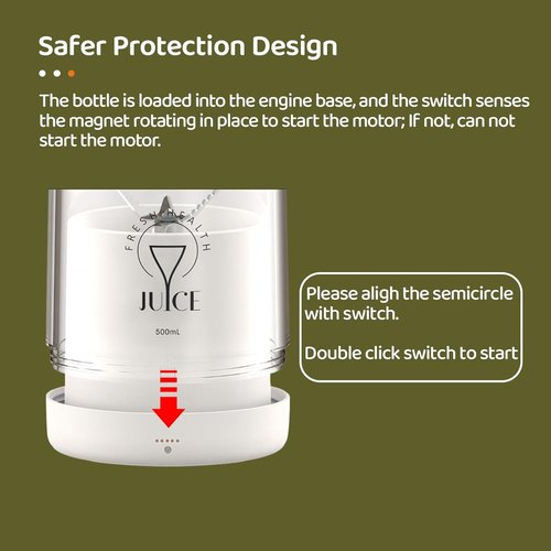 Asa Vea Mini Blender - Portable Rechargeable Smoothie Maker with 4 Blades | 11 oz Pink for Travel & Camping