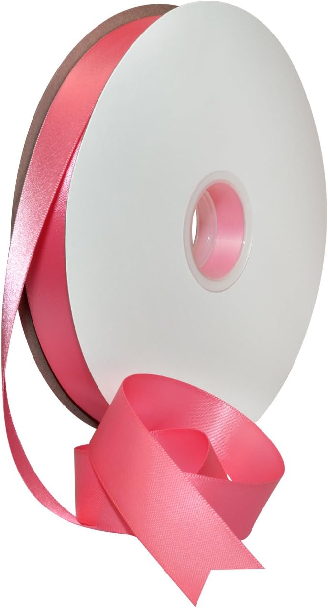 Rosy Mauve Double Face Satin Ribbon 3/8" x 100 YD - Perfect for Gift Wrapping, Crafts & Weddings