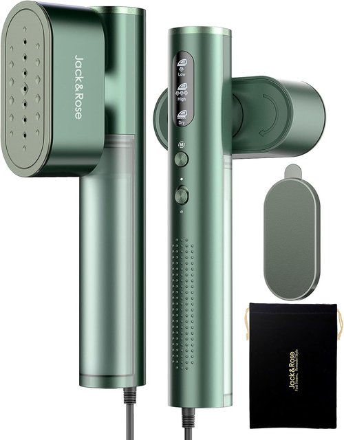 Jack & Rose Travel Steamer - 2-in-1 Portable Iron with 15s Heat-Up Time | Global Voltage, Compact Design