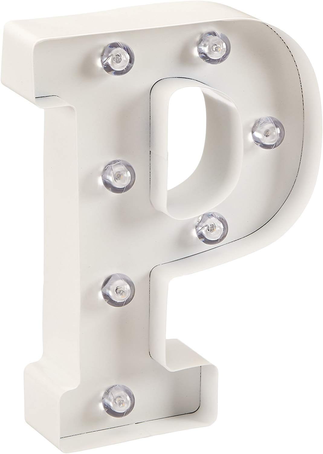 Silver Metal Marquee Letter J - 9.87” Tall Galvanized Decor for Events & Home