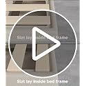 Greaton Extra Heavy Duty Queen Wooden Bunkie Board Bed Slats 78x60.5 Beige