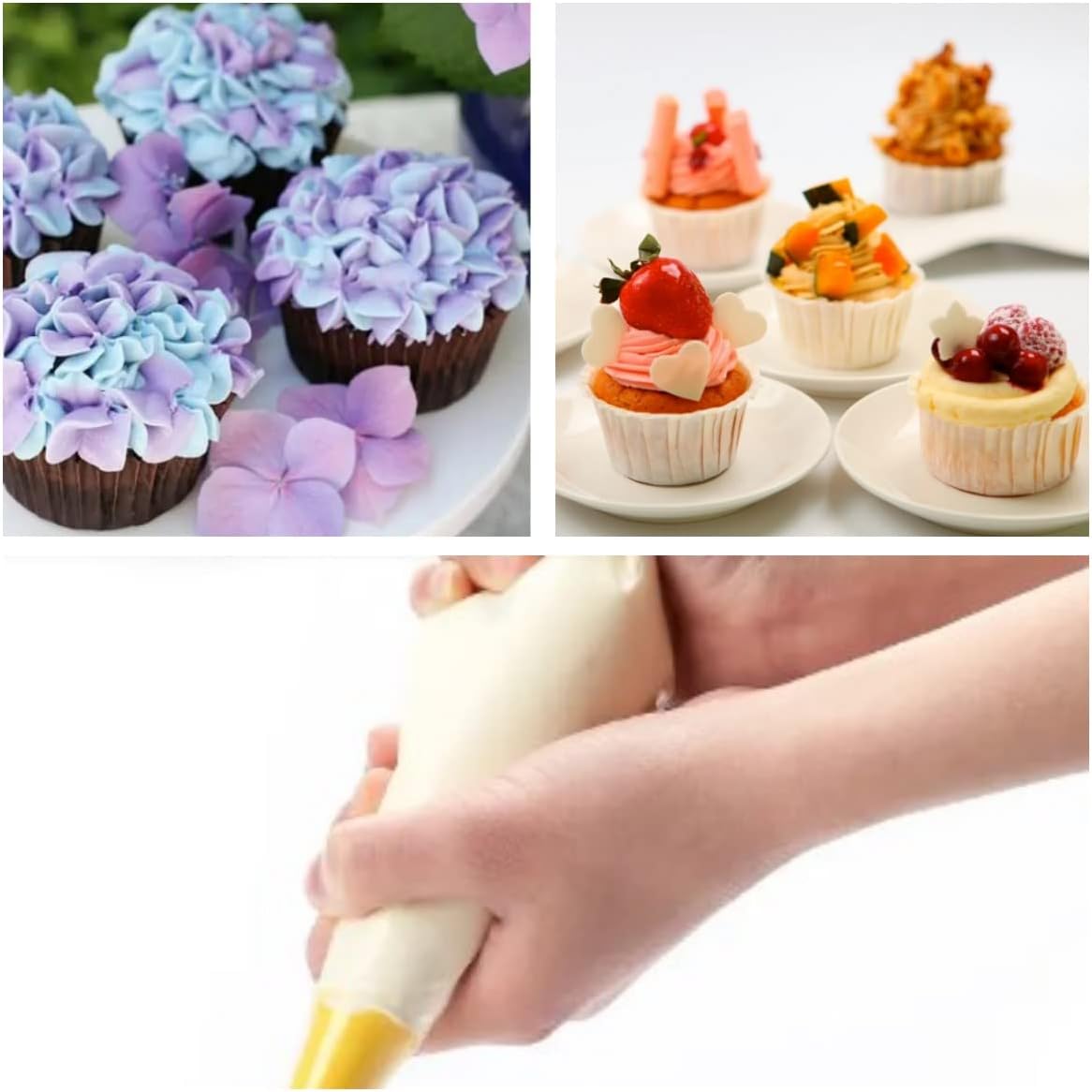 Skiennix 18-Inch Tipless Piping Bags - Extra Thick Anti-Burst Decorating Bags for Royal Icing & Buttercream