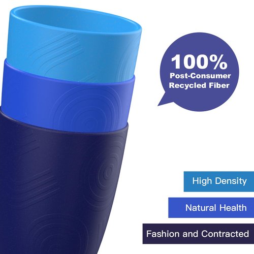 Homienly Cup Sets for Kitchen 12oz Wheat Straw Cups Unbreakable Drinking Cups Set of 6 - Lightweight,Reusable Cups for Kitchen, Outdoor- Blue Sky