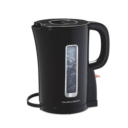 Hamilton Beach Electric Tea Kettle, Water Boiler & Heater, Cordless Serving, Auto-Shutoff & Boil-Dry Protection, 1500 Watts for Fast Boiling, 1.7 Liter, Black (41038G)