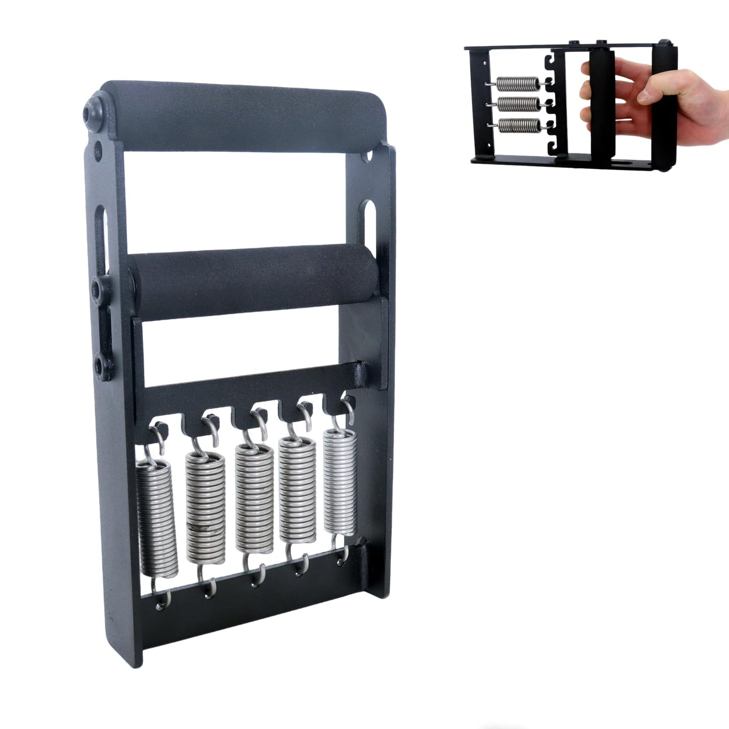 Solid Metal Hand Grip Dynamometer Hand Grip Strength Tester 165lb Adjustable Grip Strength Trainer with 5 Heavy Duty Springs,Professional Forearm & Finger Exercise Equipment for Athletes,Gym & Home Workouts