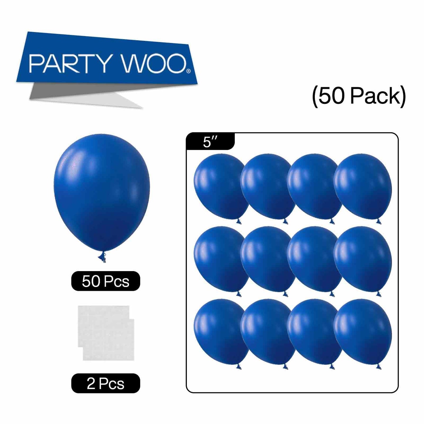 PartyWoo Pearl Blue Balloons 50 pcs 5 Inch Sky Blue Latex Balloons for Graduation Wedding Baby Shower Gender Reveal Anniversary Under the Sea Theme Birthday Party Decorations Blue-Z23