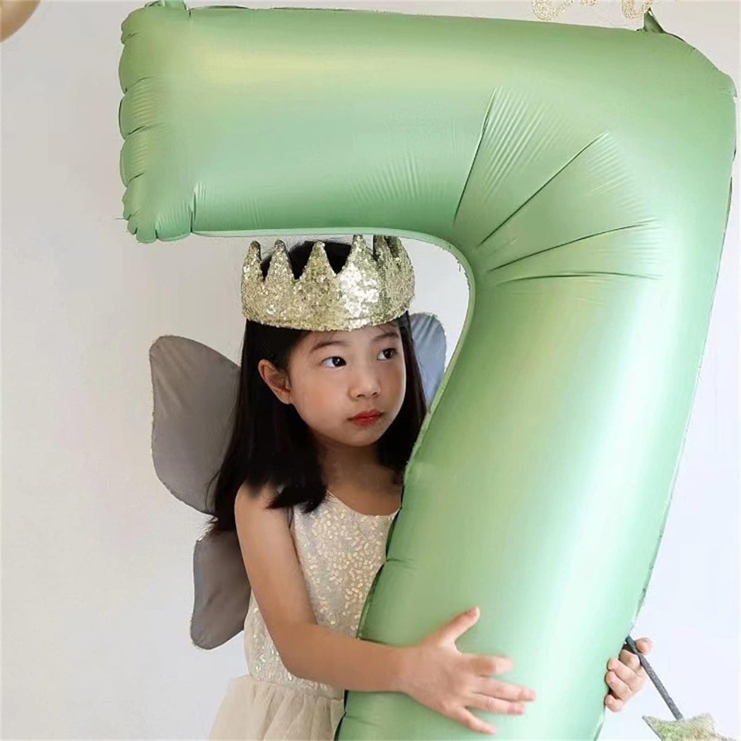 Lingqiang Sage Green Number 70 Balloons, 3pc 40 Inch Large Olive Green Foil Number 7 & 0 Balloons for Women, Men, Unisex Adults, Self Inflating 70th Birthday, Anniversary Party Decorations Supplies