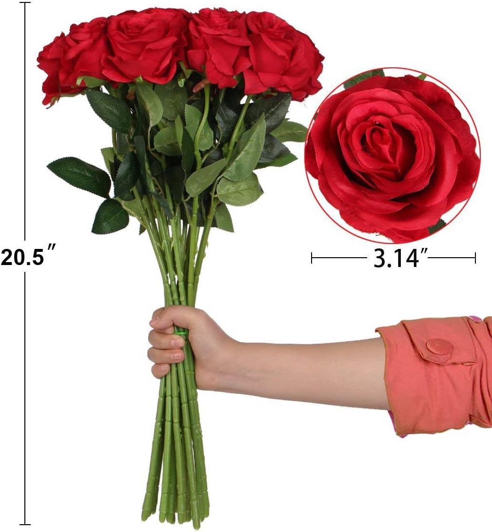 Premium Mini Tulip Bouquet - 20 Pink Artificial Flowers for Wedding & Home Decor