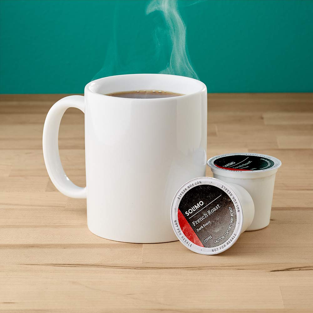 Solimo Coffee Pods - Assorted Flavors (French, Dark, Colombian) | Compatible with Keurig 2.0, 100 Count