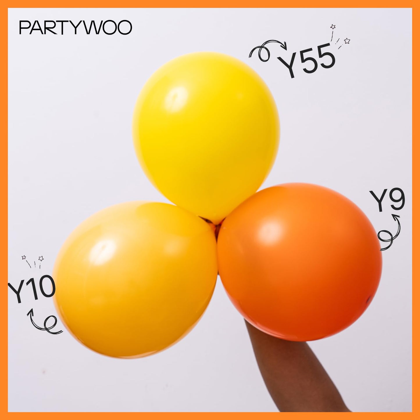 PartyWoo Orange Balloons 50 pcs 5 Inch Small Mini Fall Tangerine Autumn Latex Balloons for Thanksgiving Halloween Little Cutie Wedding Baby Shower Birthday Graduation Party Decorations Orange-Y9