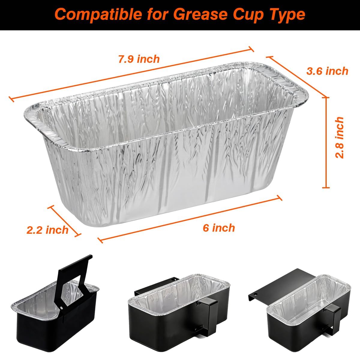 MOACOCK 50-Pack Drip Pans for Blackstone Griddles | Aluminum Foil Grease Trays for 17"-36" Griddles