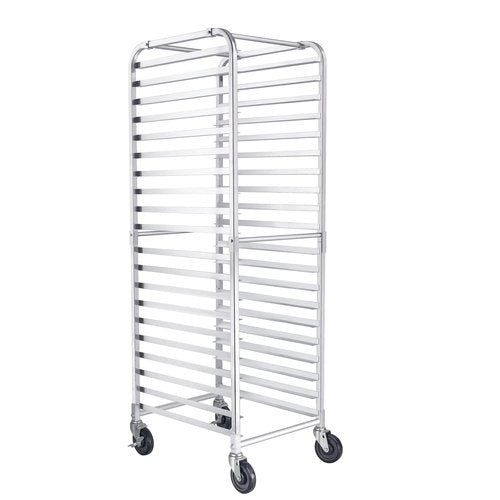HARDURA 20 Tier Bun Pan Rack, Bakery Rack with Casters, NSF Home Commercial Kitchen, Aluminum Storage Cooling Sheet Pan Rack,20"x26"x69"H