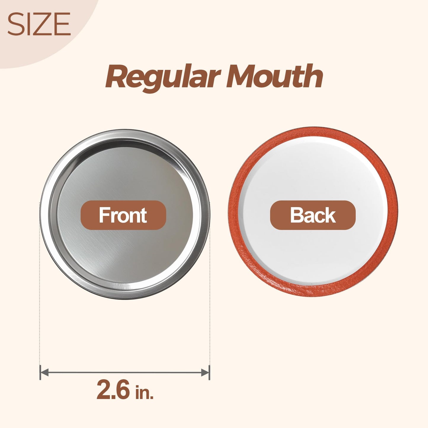 ComSaf 72 Pcs Mason Jar Lids Regular Mouth, Compatible with Electric Vacuum Sealers Canning Lids for Pickling, Fermenting, Jam Making, Canning Supplies, Fit for 2.75 inches Regular Mouth Mason Jars