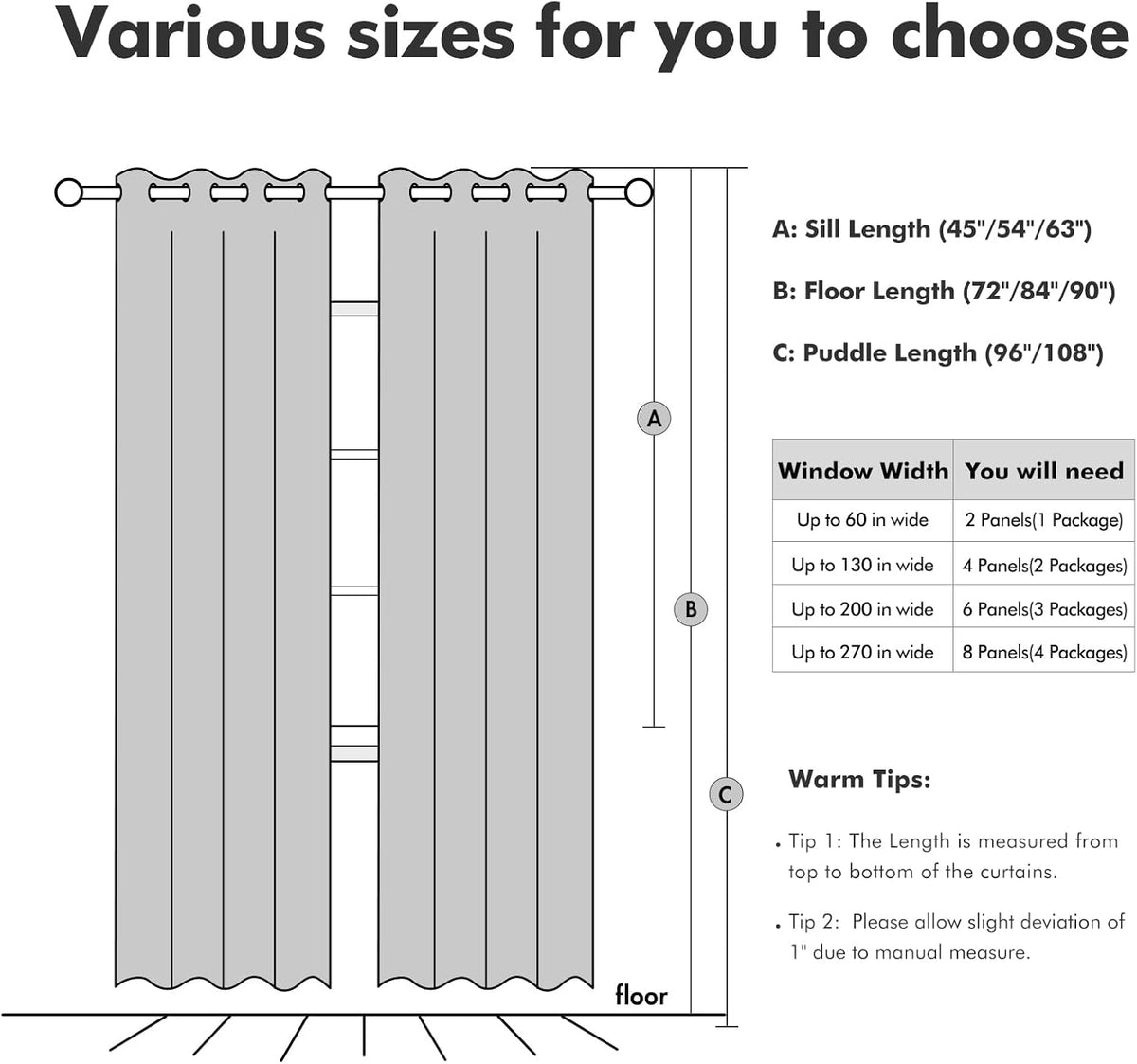 MIULEE 90-Inch Linen Texture Curtains - 100% Blackout Thermal Insulated Light Gray Drapes | 52x90 Inch (2 Panels)