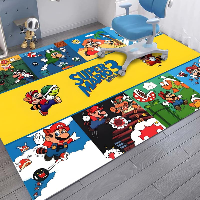 Mario Kawaii Rug Anime Carpet Cute Bedroom Indoor Outdoor 62x39in - Variation of THIS listing