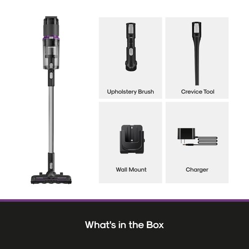 EurekaCordless Vacuum - 50 Min Runtime for Large Homes, 5.5 lbs Lightweight, Ideal for Pet Hair & Allergies on Hardwood & Carpet ReactiClean 410