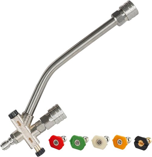 Hourleey Foam Cannon - Dual-Connector Pressure Washer Attachment with 5 Nozzles | 4000 PSI, 1/4" Quick Connect