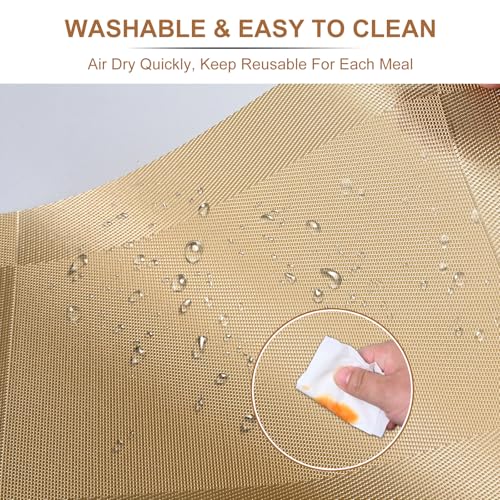 BETEAM Placemats Set of 12, Woven Vinyl Place Mats for Dining Table,