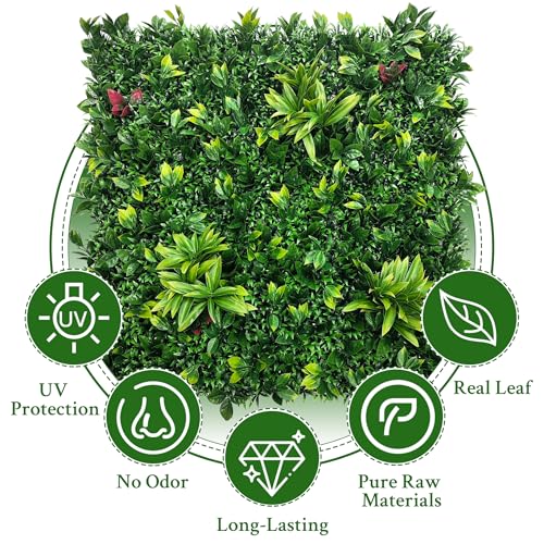 Artificial Boxwood Hedge Wall Panels 40x120 Inches - Green Privacy Fence