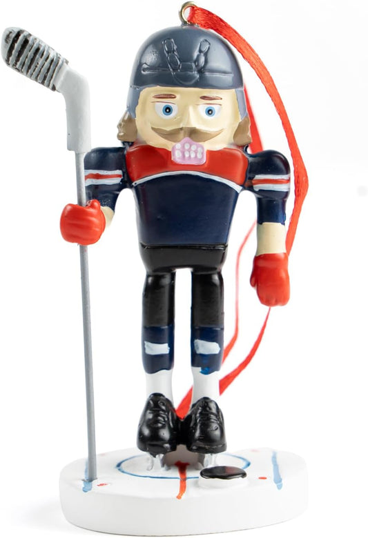 Hockey Nutcracker Christmas Ornament - Resin Sports Decor by ChalkTalkSPORTS