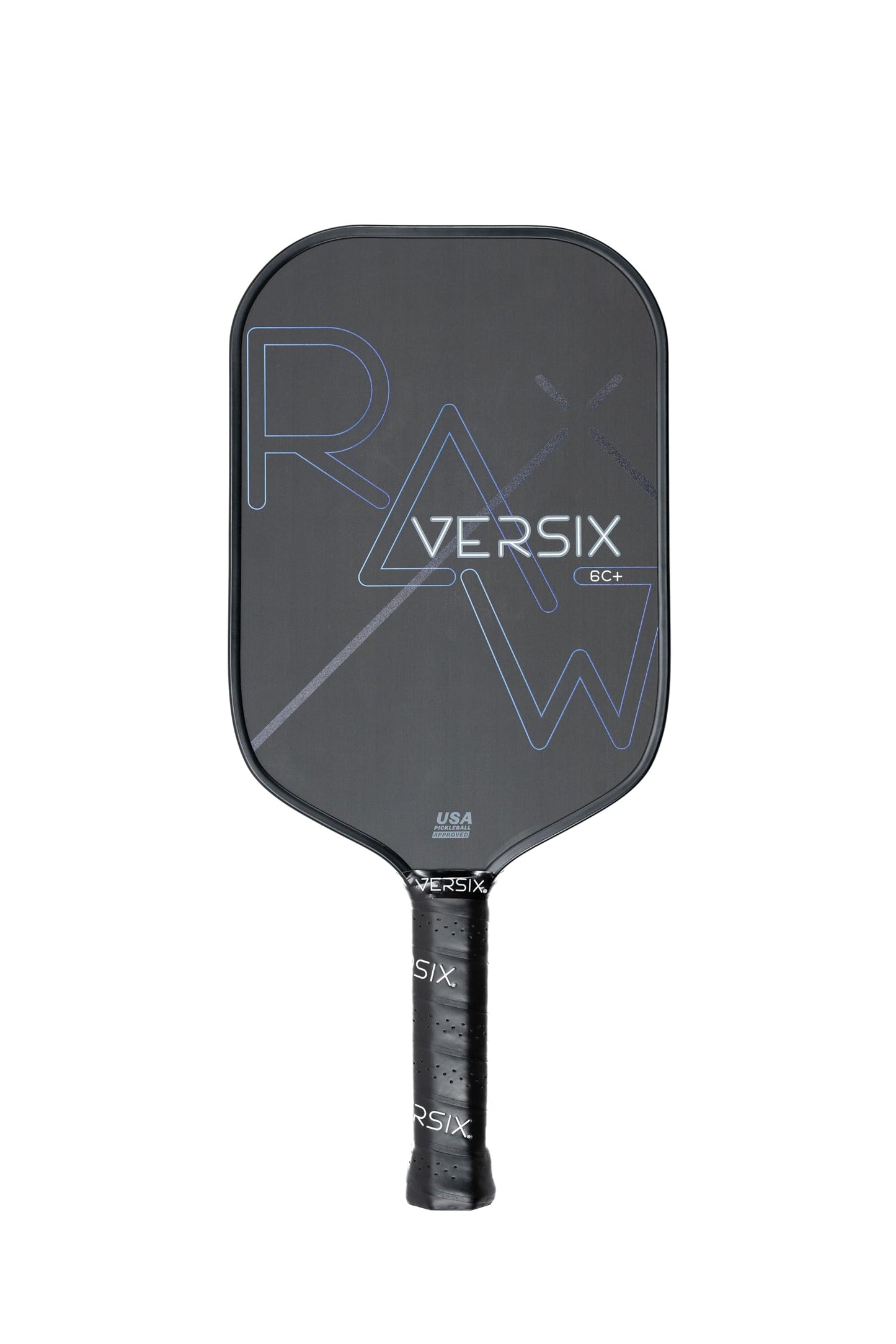 VERSIX RAW Carbon Fiber Pickleball Paddle, Extended 5.75" Handle, Carbon Fiber, 7.9oz (Midweight), 15mm Core…