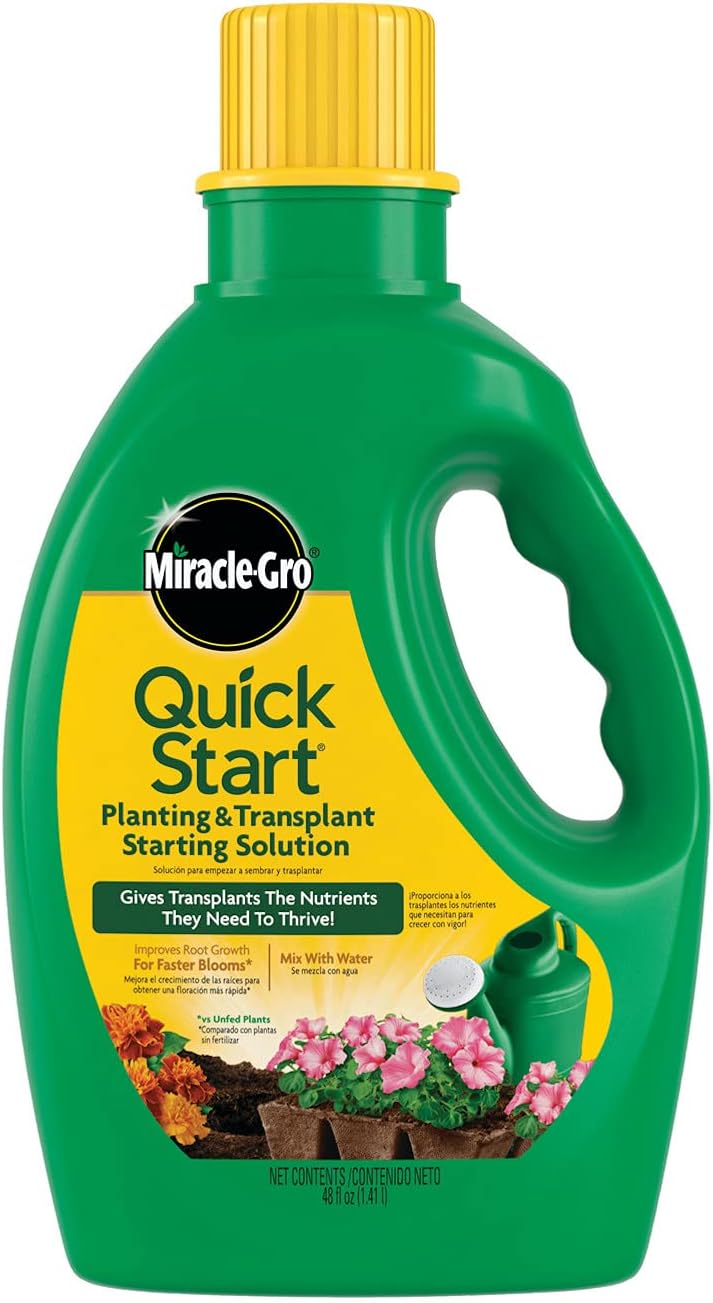 Miracle-Gro Quick Start Liquid Fertilizer - Ideal for Seedlings & Transplants, 48 Fl. Oz.