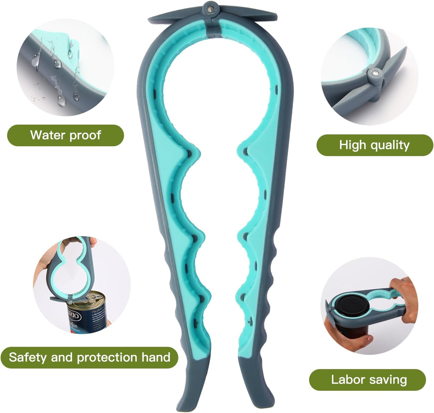Skiennix Jar Opener - Easy Grip Tool for Seniors & Arthritis Relief | Blue & Grey Color