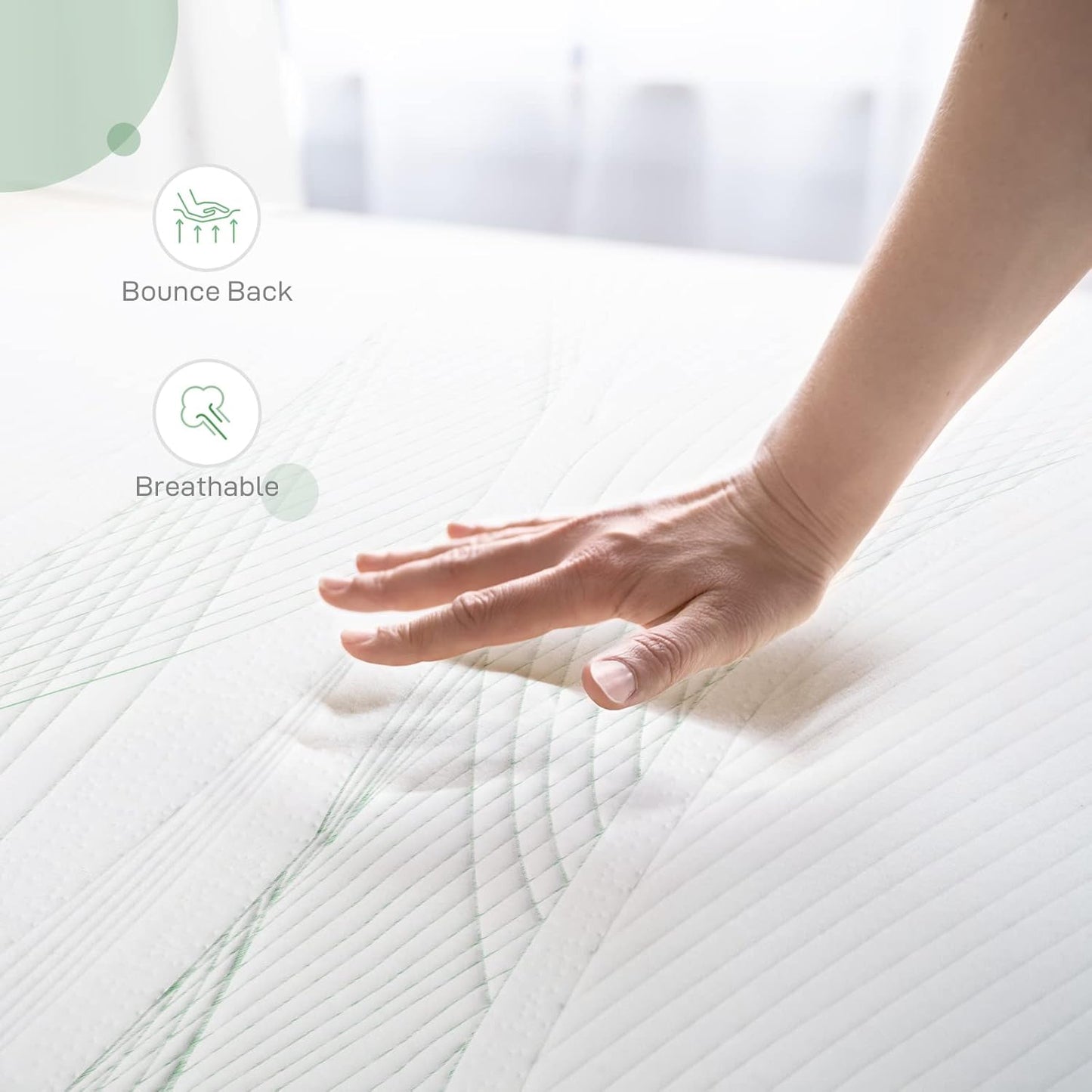 Novilla Gel Memory Foam Mattress - 10-Inch California King Size for Pressure Relief | CertiPUR-US Certified