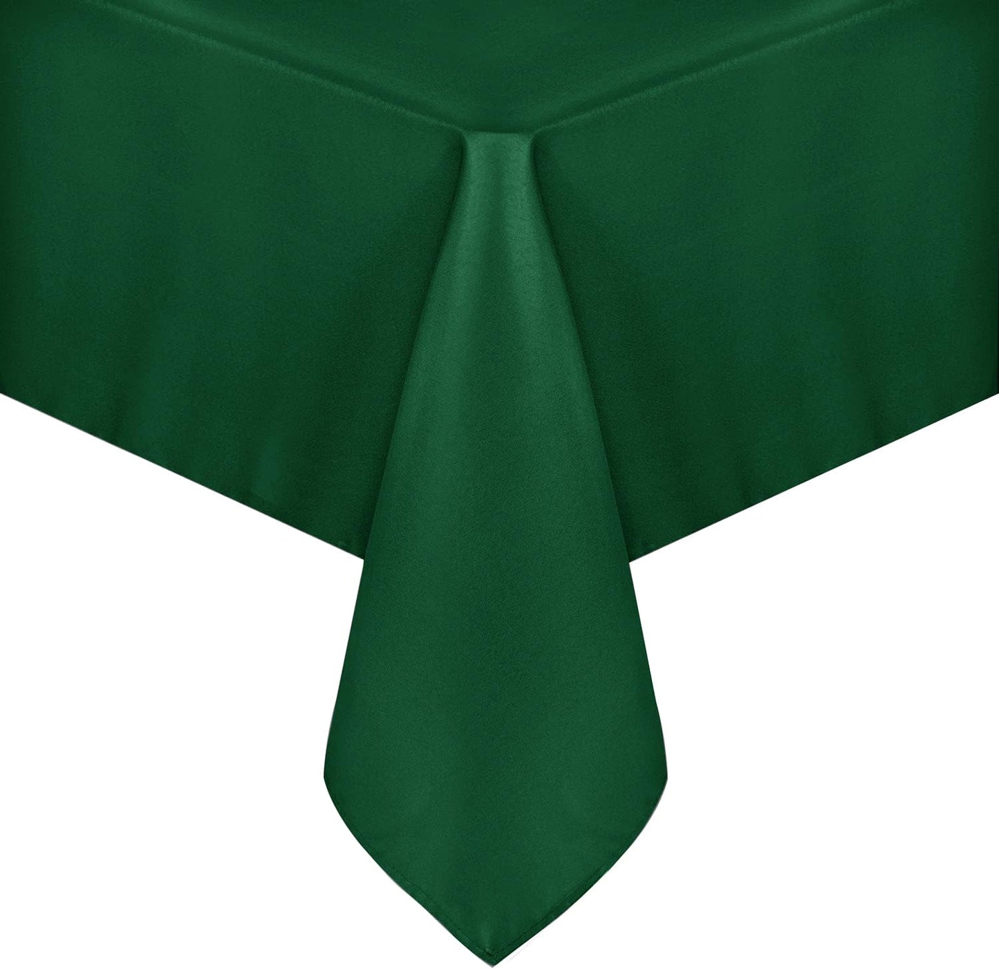 sancua Rectangle Tablecloth - 60 x 84 Inch - Stain and Wrinkle Resistant Washable Polyester Table Cloth, Decorative Fabric Table Cover for Dining Tables, Buffet Parties and Christmas, Hunter Green