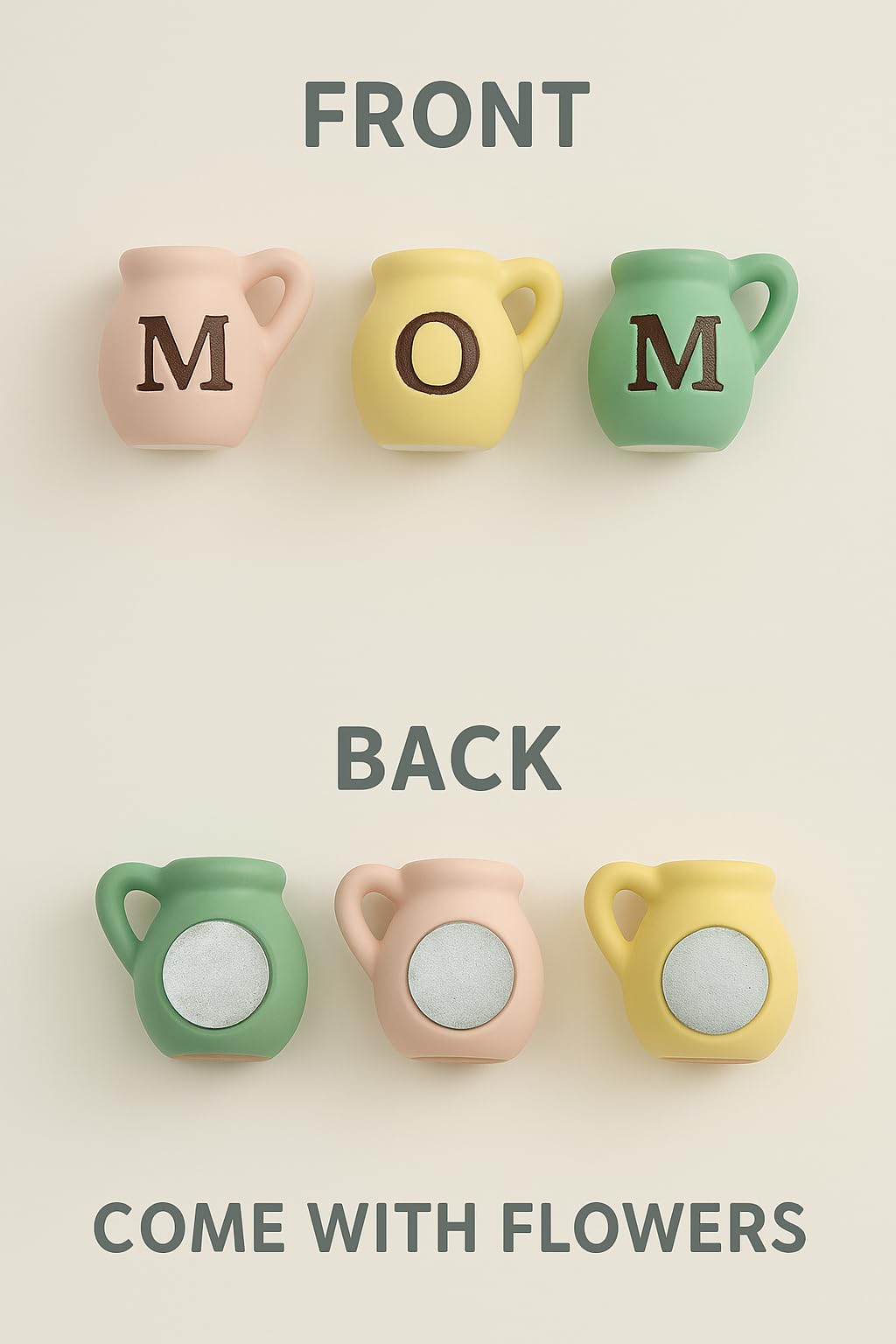 Mini Vase Magnets for Fridge - Christmas Mom Gifts from Daughter, Unique Birthday Gifts for Mom from Son,