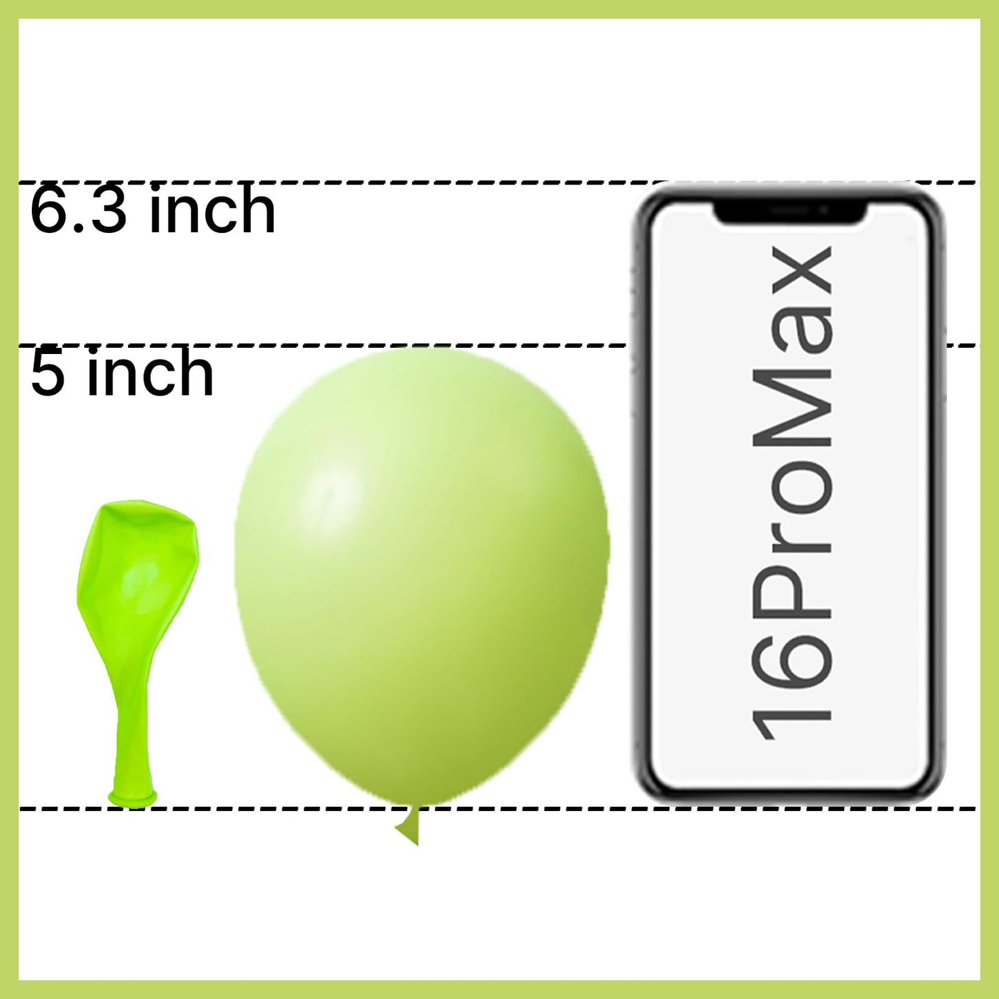 PartyWoo Lime Green Balloons 50 pcs 5 Inch Small Mini Neon Yellowish Light Green Latex Balloons for Graduation Halloween Safari Summer Weddings Baby Showers Birthday Party Decorations Green-Y6