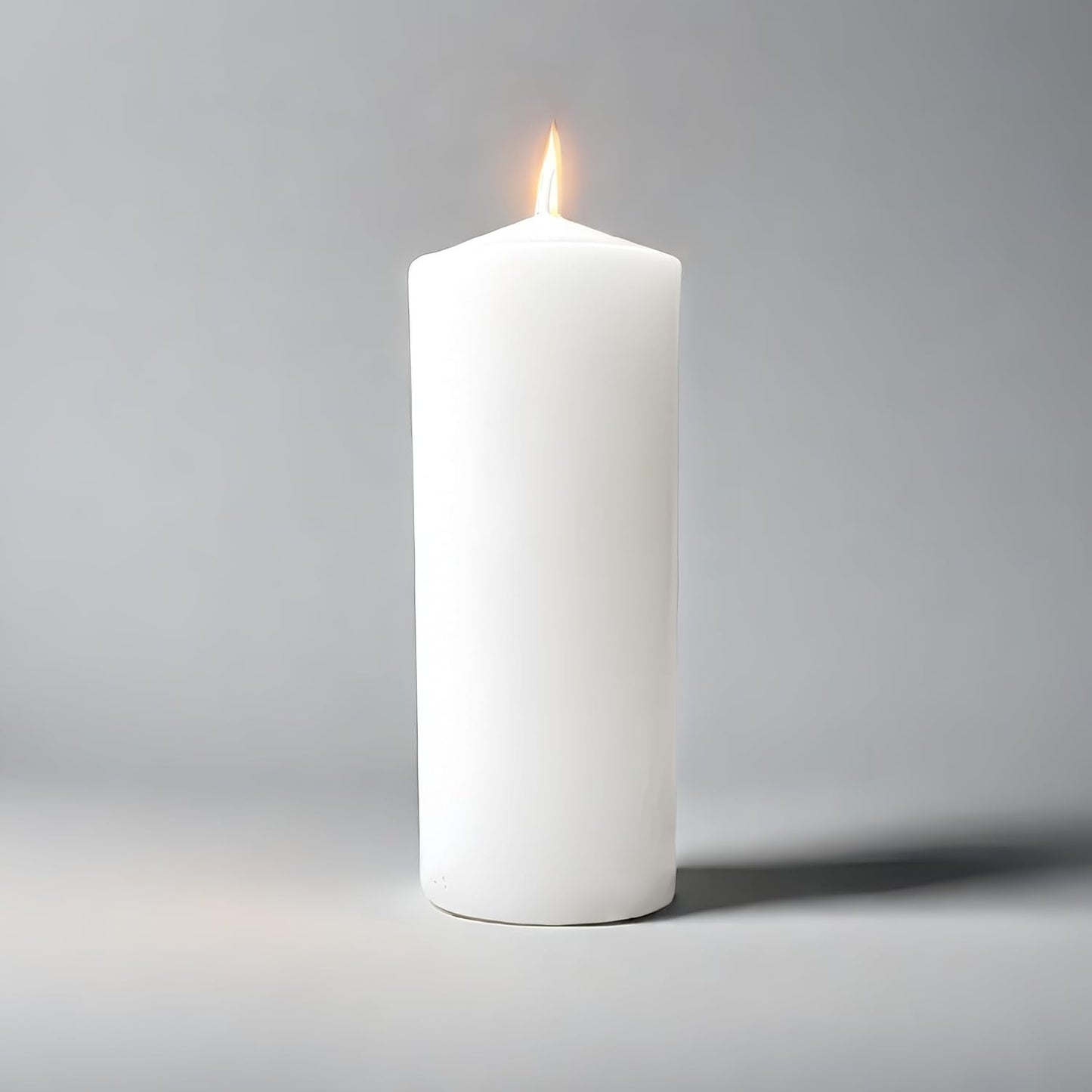 White Pillar Candle Set - 2 Large Unscented Decorative Candles for Parties | 2.4" x 6" (2PC)