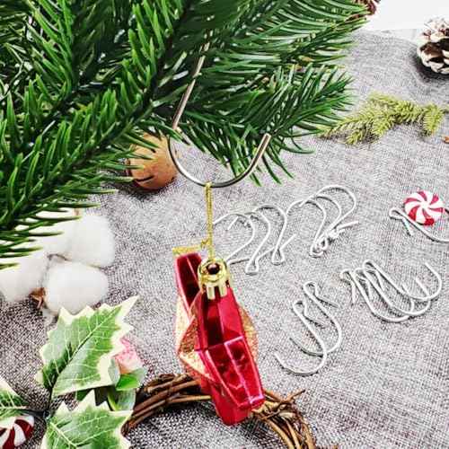 GXXMEI 100PCS Metal Mini Gutter Hang Hooks Christmas Lights Ornament Hook Weatherproof Light Clips Hooks for Hanging Xmas Decoration Outside String Lights, Art Craft Display, Party Decorations