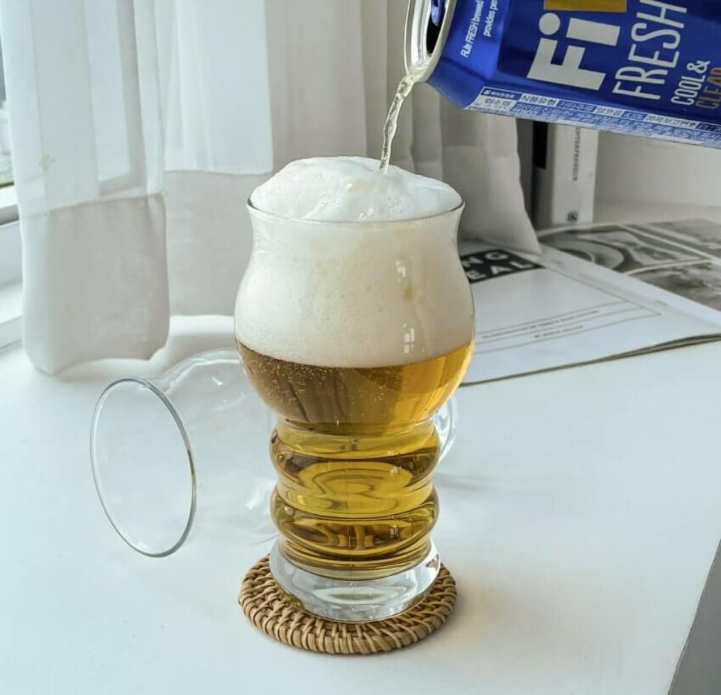 PIETA Cloud-Shaped Beverage Drinking Glass Cup Gift Set (14.5oz, 2pcs) with Coasters – Stylish Gift for Any Occasion